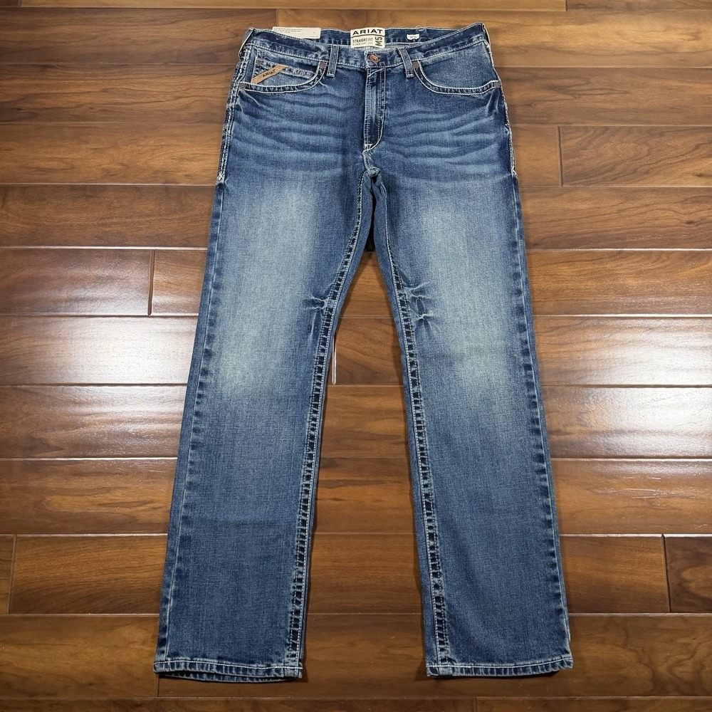 Ariat Men's Size 36 X 36 Lennox M5 M-Series Straight Fit Adkins Denim Jeans
